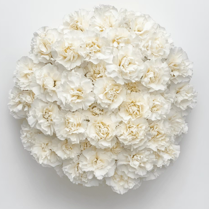 z 120 white stem carnations