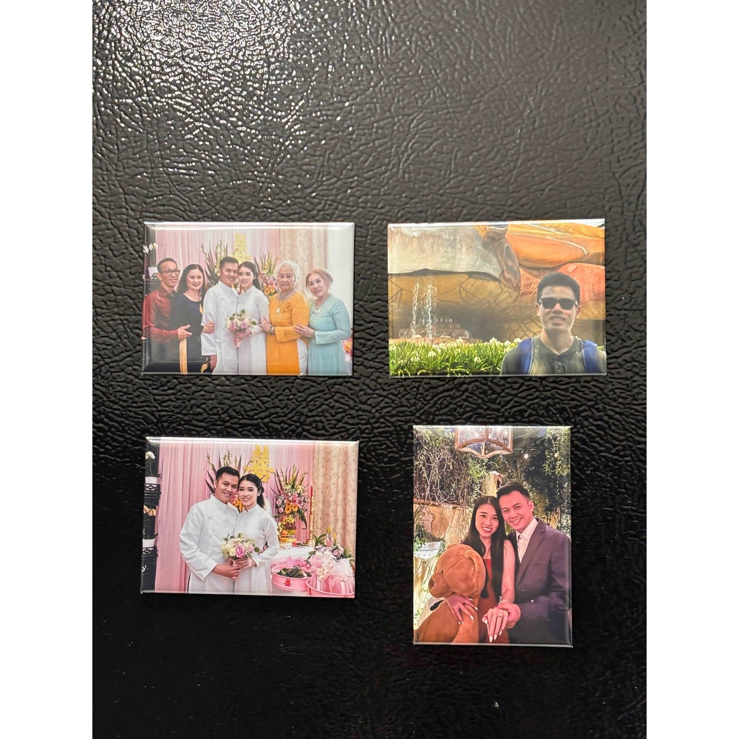 Personalized Photo Fridge Magnets (3.5 in x2.5 in) Flowery