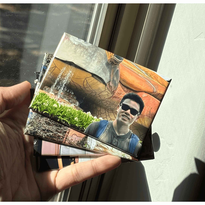 Personalized Photo Fridge Magnets (3.5 in x2.5 in) - Flowery