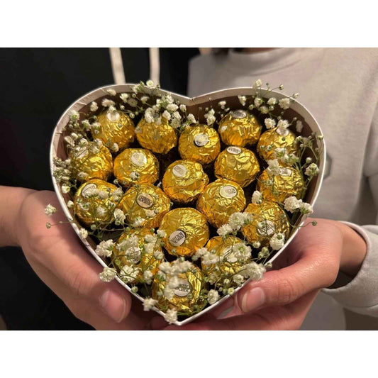 The Hazelnut Chocolate Heart Box - Flowery